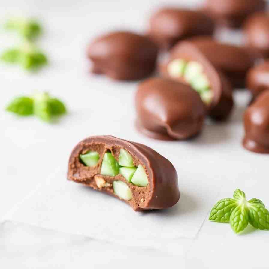 Easy Chocolate-Dipped Mints - Sweet Dessert
